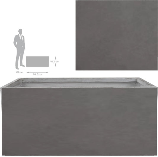 Jardiniera 99.5x46.5x46.5 cm gri maroniu