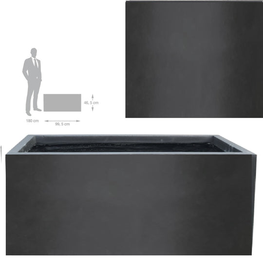 Jardiniera 99.5x46.5x46.5 cm negru