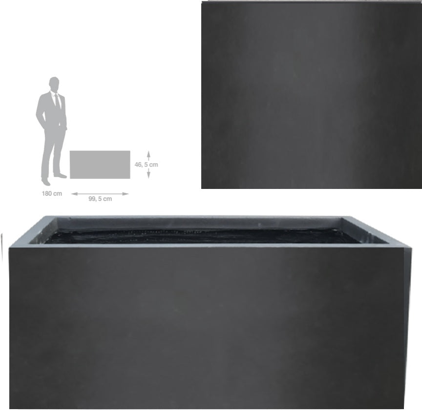 Jardiniera 99.5x46.5x46.5 cm negru