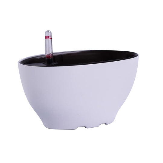 Jardiniera inteligenta L22xW13xH11 cm RobertoRossi Vessel alb lucios