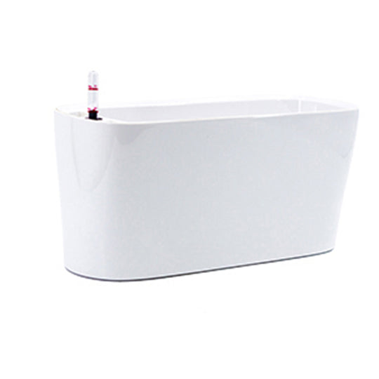 Jardiniera inteligenta L30xW12.5xH13 cm RobertoRossi Delta alb lucios