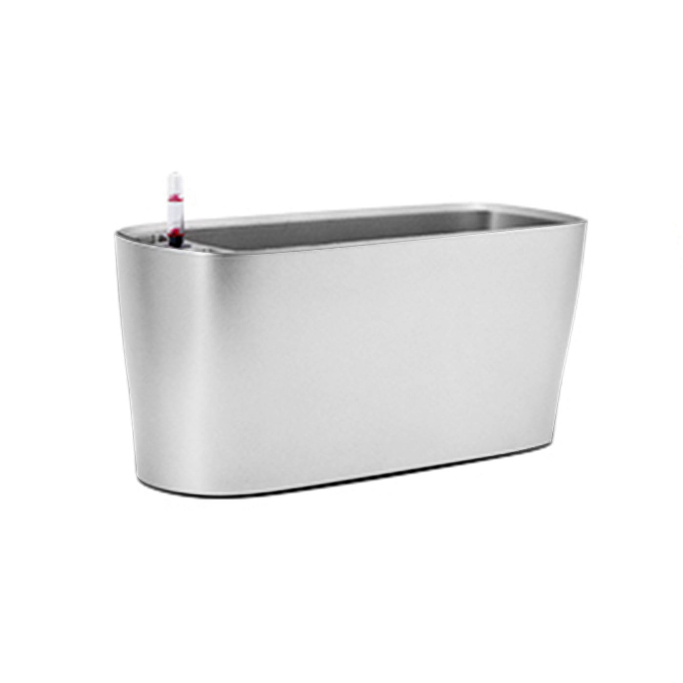 Jardiniera inteligenta L30xW12.5xH13 cm RobertoRossi Delta argintiu