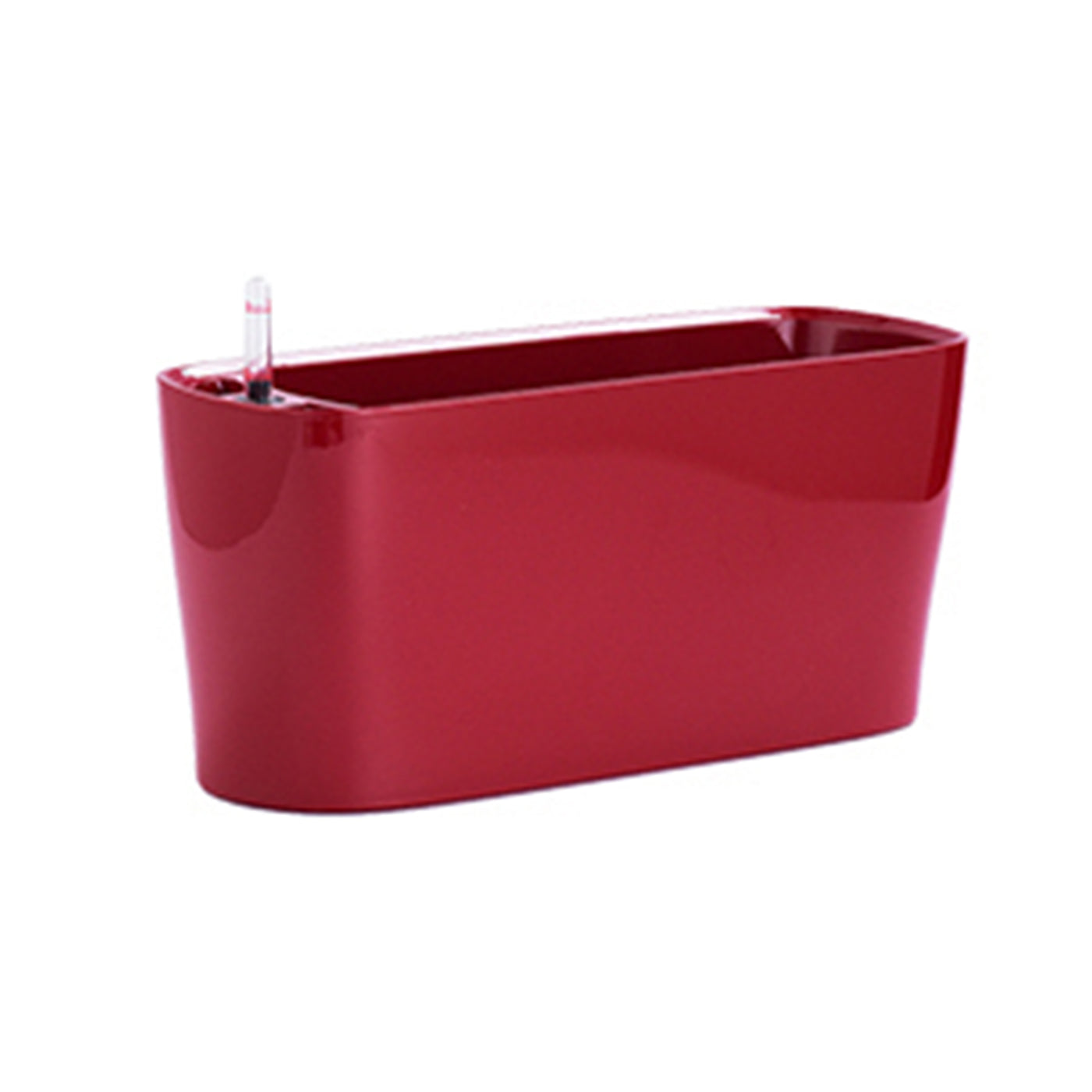 Jardiniera inteligenta L30xW12.5xH13 cm RobertoRossi Delta rosu lucios