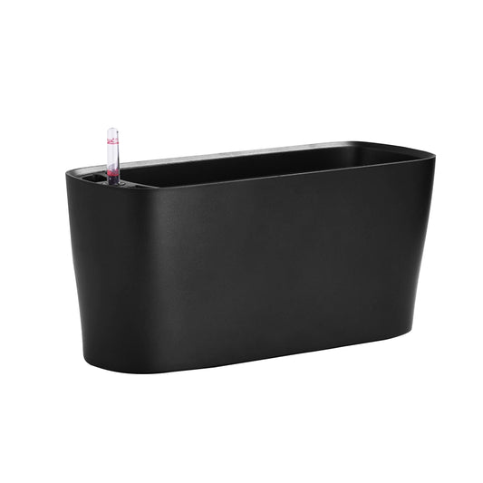 Jardiniera inteligenta L30xW12.5xH30 cm RobertoRossi Delta negru lucios