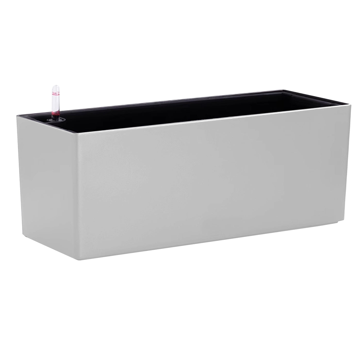 Jardiniera inteligenta L49.5xW18.5xH18.7 cm RobertoRossi Balconera argintiu