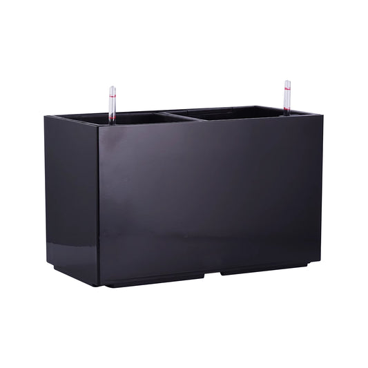 Jardiniera inteligenta L55.3xH33.3 cm RobertoRossi Wall negru lucios