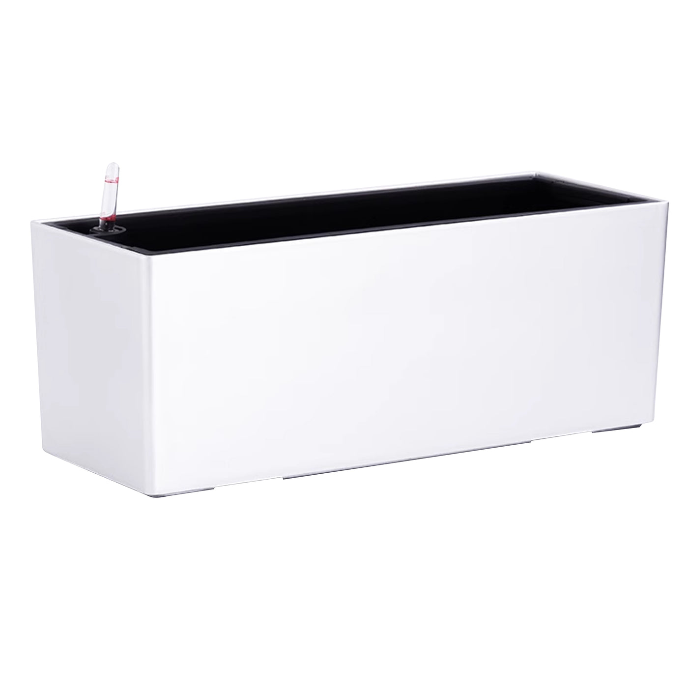 Jardiniera inteligenta L80xH19 cm RobertoRossi Balconera alb lucios
