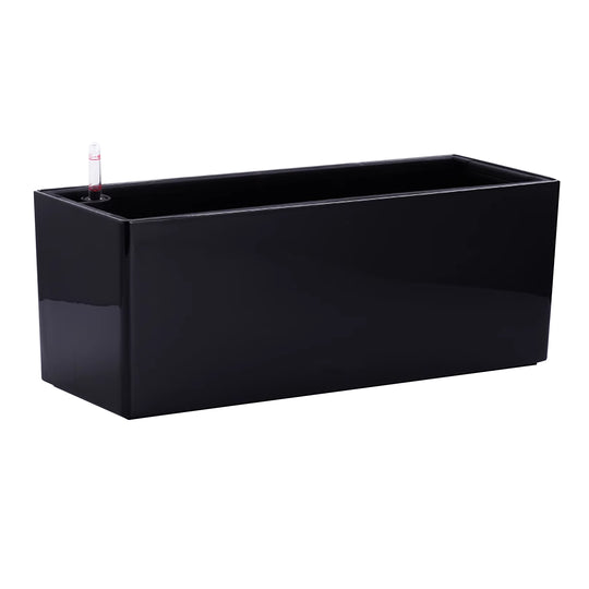 Jardiniera inteligenta L80xW19xH19 cm RobertoRossi Balconera negru lucios