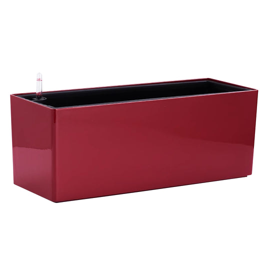 Jardiniera inteligenta L80xW19xH19 cm RobertoRossi Balconera rosu lucios