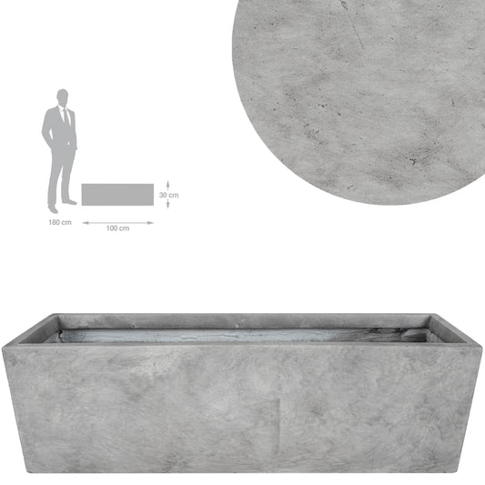Jardiniera pt plante 100x28x30 cm. gri ciment