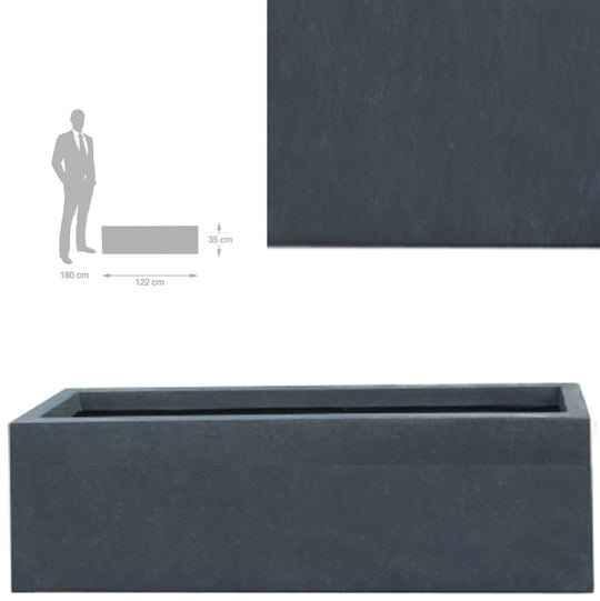 Jardiniera pt plante 122x35x35 cm antracit