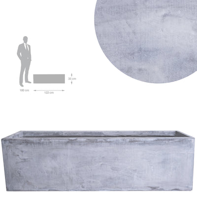 Jardiniera pt plante 122x35x35 cm gri