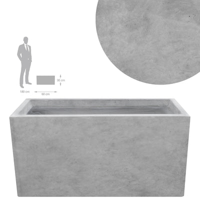 Jardiniera pt plante 60x26x30 cm. gri ciment