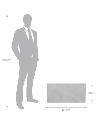 Jardiniera pt plante 60x26x30 cm. gri ciment