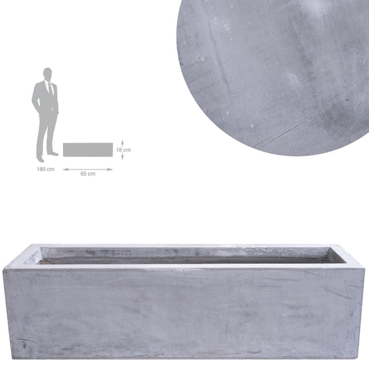Jardiniera pt plante 65x16.5x18 cm. gri ciment