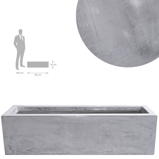 Jardiniera pt plante 65x16.5x18 cm. gri ciment