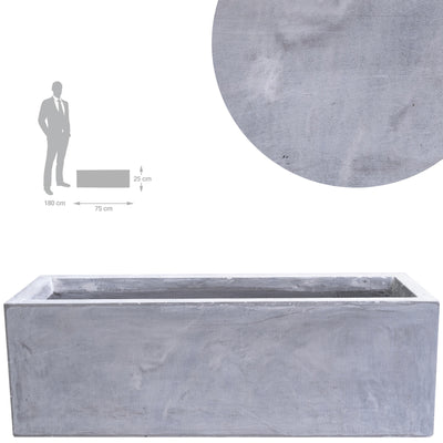 Jardiniera pt plante 75x24x25 cm. gri ciment