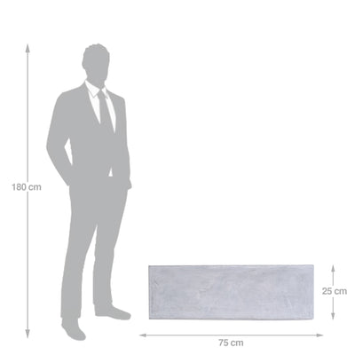 Jardiniera pt plante 75x24x25 cm. gri ciment