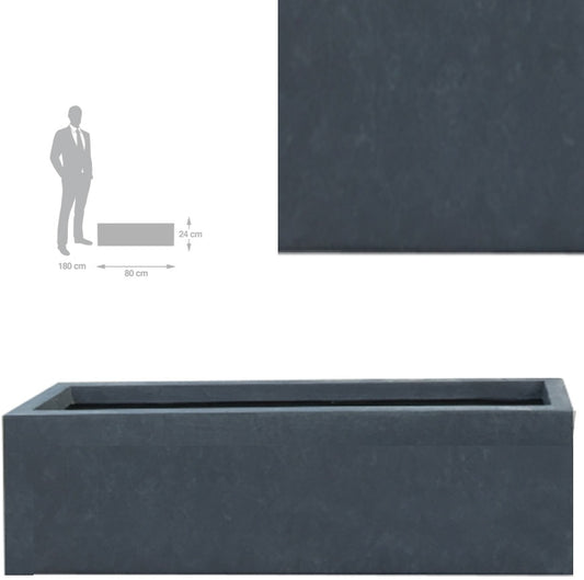 Jardiniera pt plante 80x21x24 cm antracit