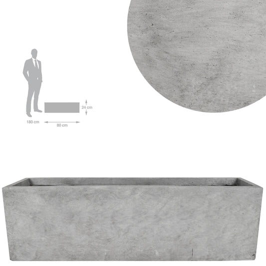 Jardiniera pt plante 80x21x24 cm gri