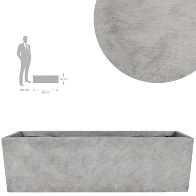Jardiniera pt plante 80x21x24 cm gri