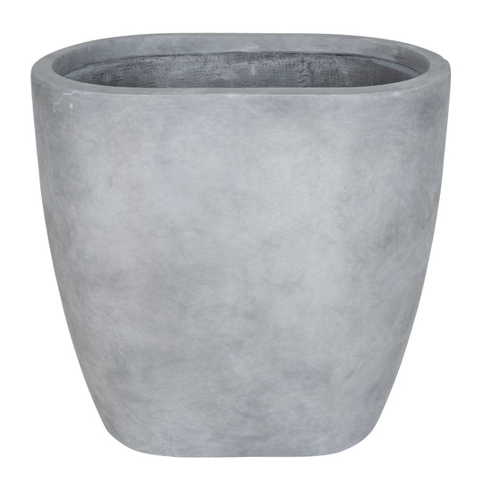 Jardiniera Round Wall L58xW37xH58 cm gri ciment