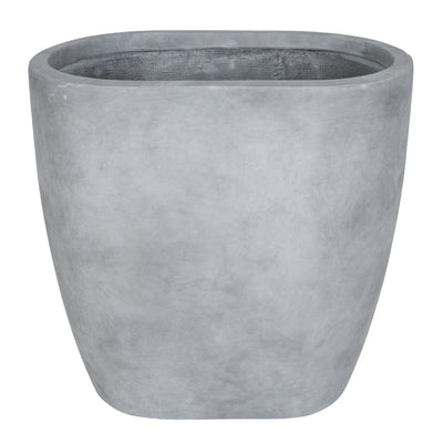 Jardiniera Round Wall L58xW37xH58 cm gri ciment