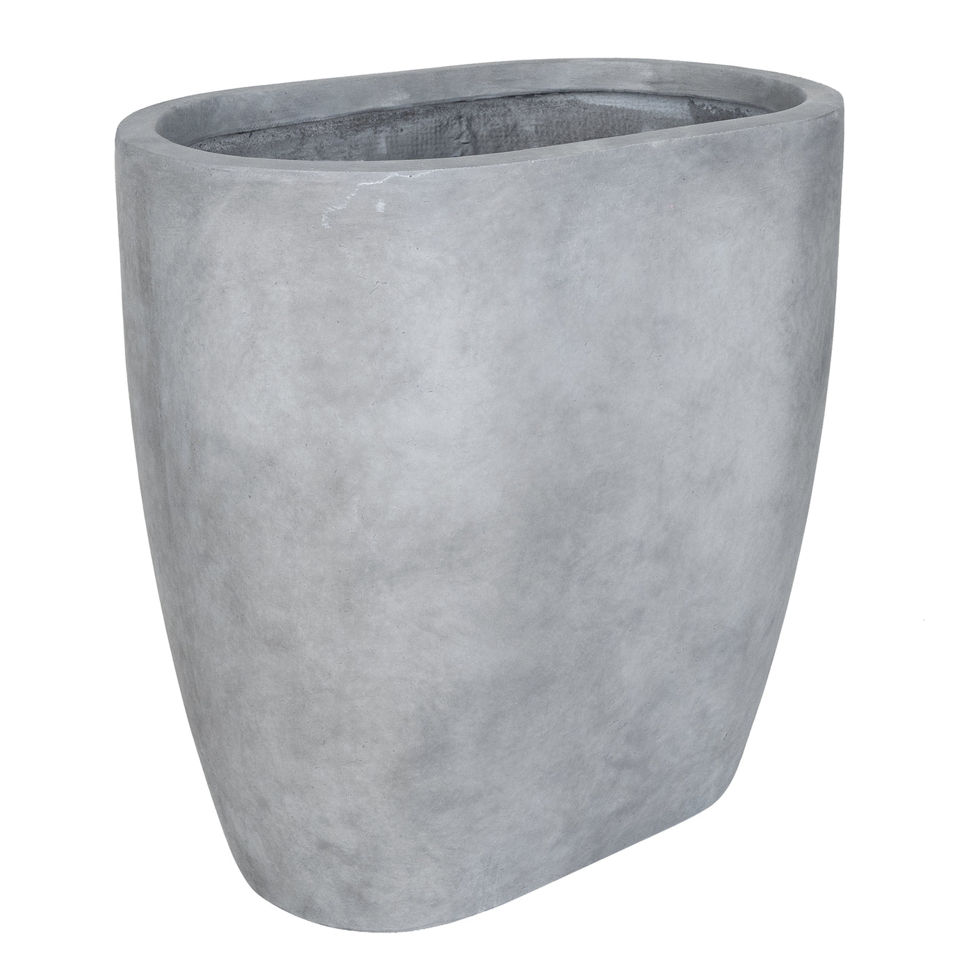Jardiniera Round Wall L58xW37xH58 cm gri ciment