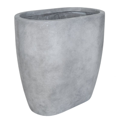 Jardiniera Round Wall L58xW37xH58 cm gri ciment