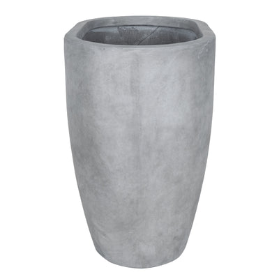 Jardiniera Round Wall L58xW37xH58 cm gri ciment