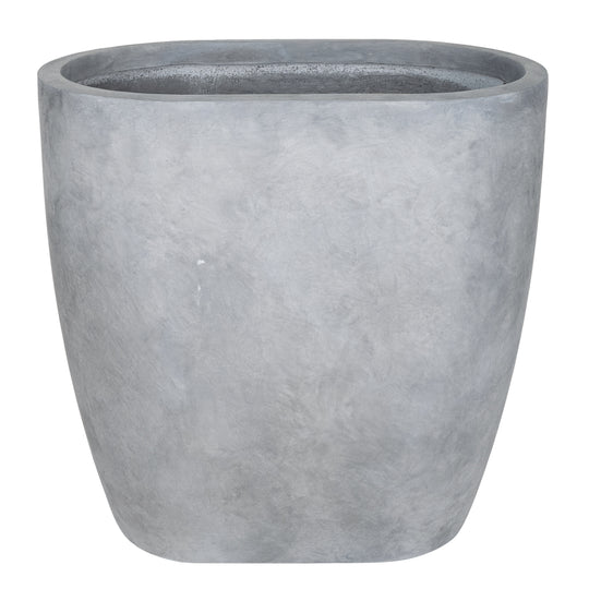 Jardiniera Round Wall L78xW50xH78 cm gri ciment