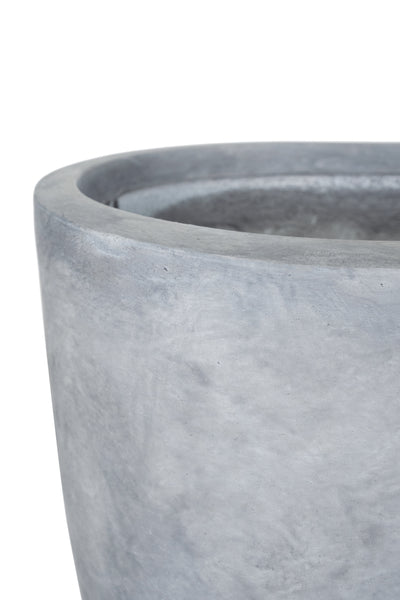 Jardiniera Round Wall L78xW50xH78 cm gri ciment