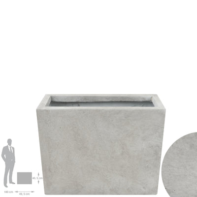 Jardiniera wall 49.5x17.5x40.5 cm. gri ciment