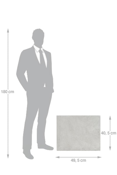 Jardiniera wall 49.5x17.5x40.5 cm. gri ciment