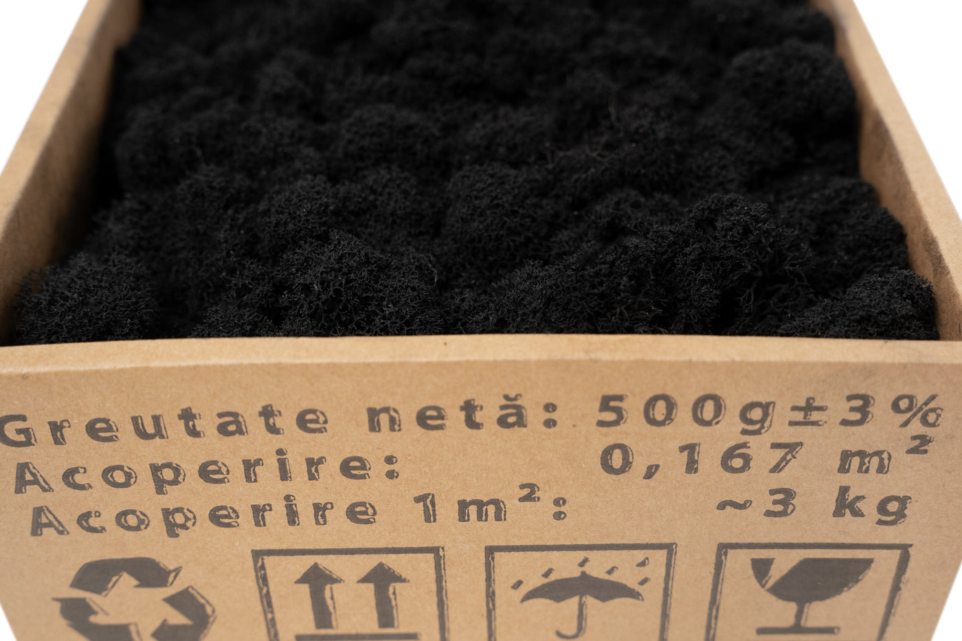 Licheni curatati si fara radacina conservati 500g NET. calitate ULTRA PREMIUM. negru RR22