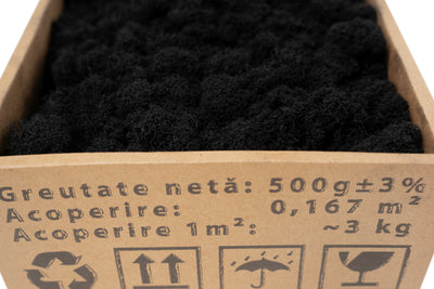 Licheni curatati si fara radacina conservati 500g NET. calitate ULTRA PREMIUM. negru RR22