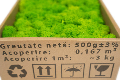 Licheni curatati si fara radacina conservati 500g NET. calitate ULTRA PREMIUM. verde de vara RR55