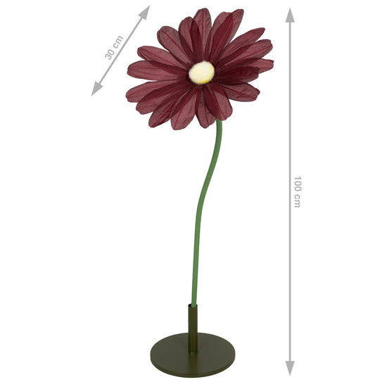 Margareta artificiala D30xH100 cm burgundy gigant XXL fara suport
