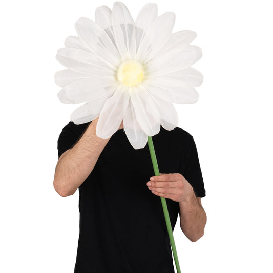 Margareta artificiala D30xH100 cm ivory gigant XXL fara suport