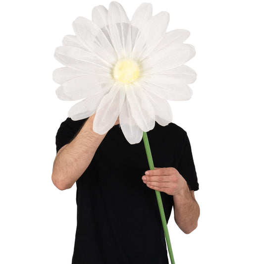 Margareta artificiala D30xH100 cm ivory gigant XXL fara suport