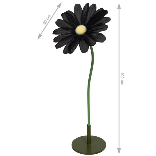 Margareta artificiala D30xH100 cm neagra gigant XXL fara suport