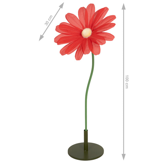 Margareta artificiala D30xH100 cm rosu gigant XXL fara suport