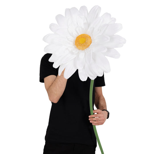Margareta artificiala D35xH110 cm alba gigant M fara suport