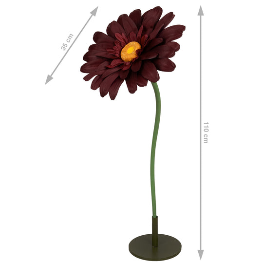 Margareta artificiala D35xH110 cm burgundy gigant M fara suport
