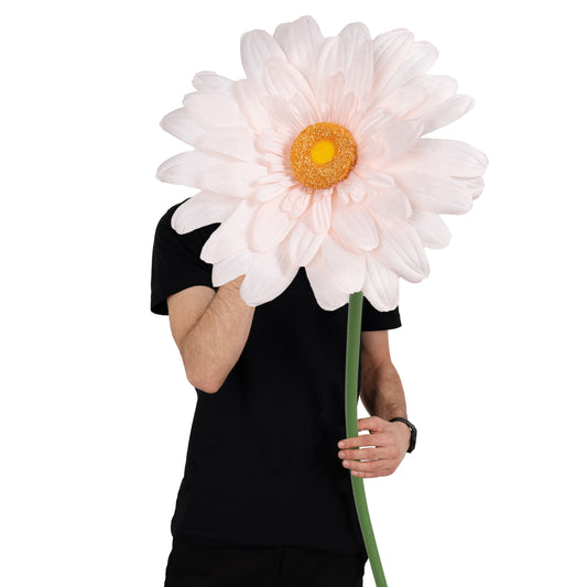 Margareta artificiala D35xH110 cm piersica gigant M fara suport