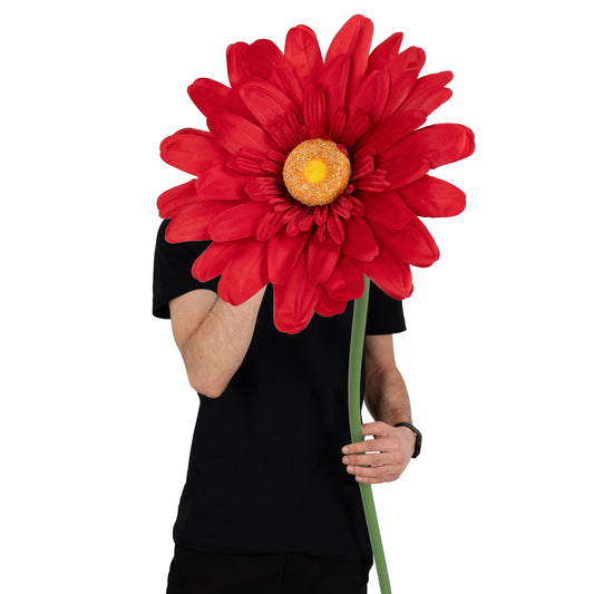 Margareta artificiala D35xH110 cm rosie gigant M fara suport