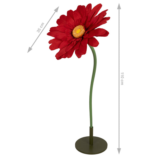 Margareta artificiala D35xH110 cm rosie gigant M fara suport