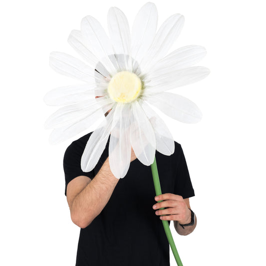 Margareta artificiala D40xH120 cm alba gigant XXL fara suport