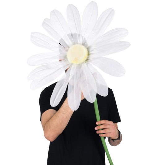 Margareta artificiala D40xH120 cm alba gigant XXL fara suport