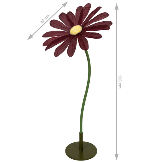 Margareta artificiala D40xH120 cm burgundy gigant XXL fara suport
